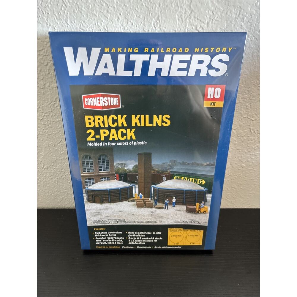 Walthers Cornerstone HO Scale Building/Structure Kit Brick Kilns (2-Pack)